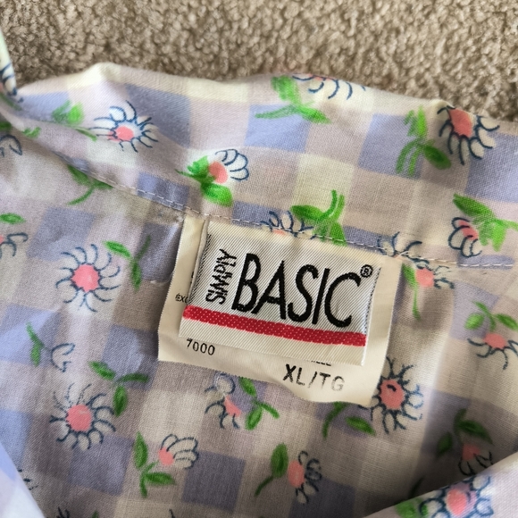 Vintage 90s Gingham Floral Cottagecore Picnic Prairie Grannycore Womens Shirt XL - Picture 4 of 8